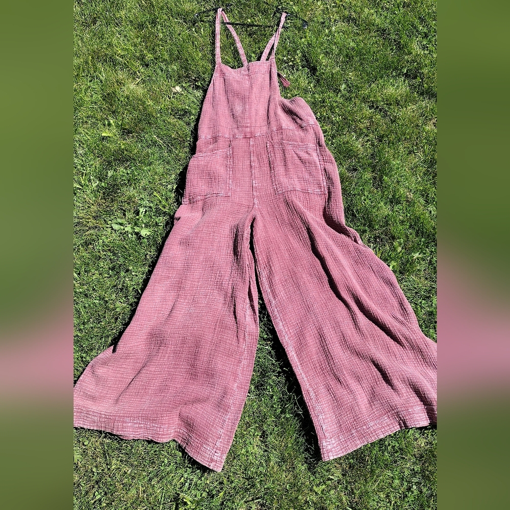 June Adel Easel Overalls Burgundy M